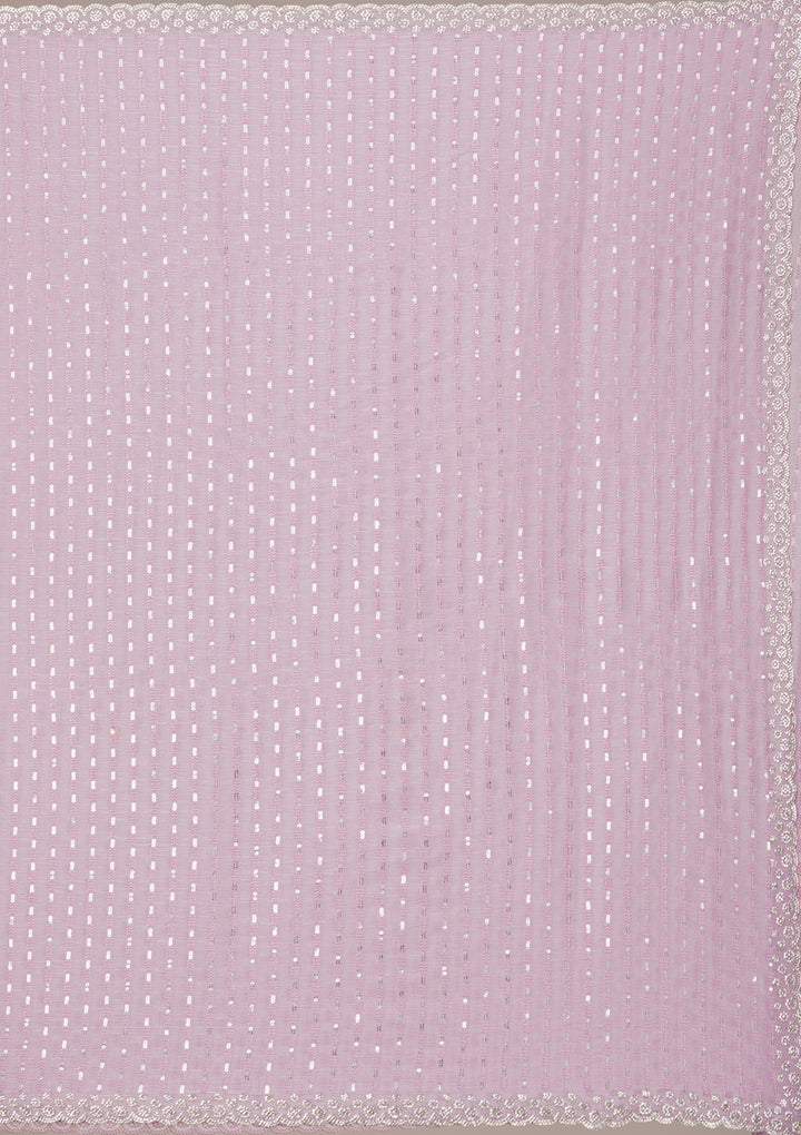 Lavender Stonework Georgette Saree-Koskii