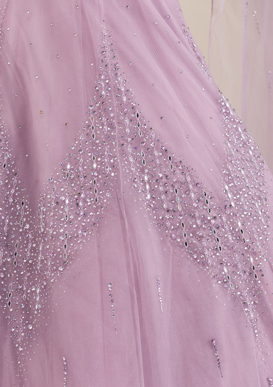 Lavender Stonework Net Gown