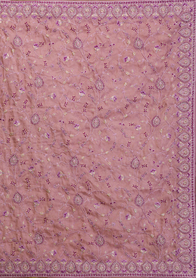 Lavender Stonework Net Saree