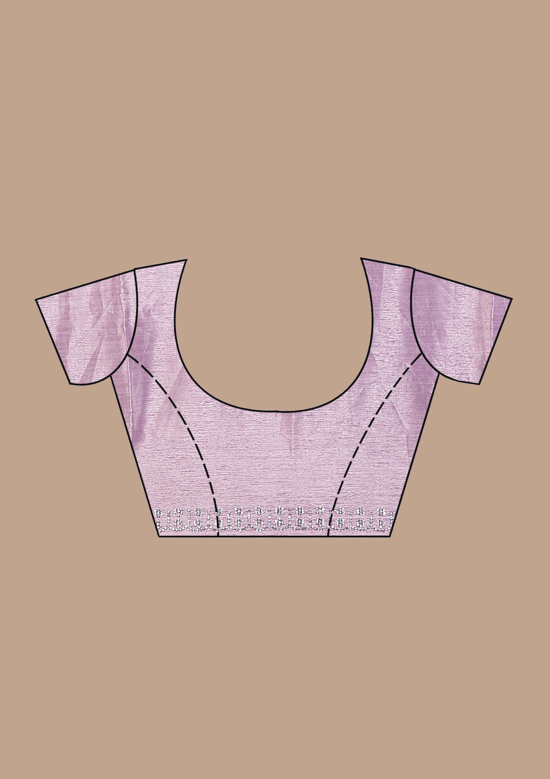 Lavender Stonework Semi Crepe Saree
