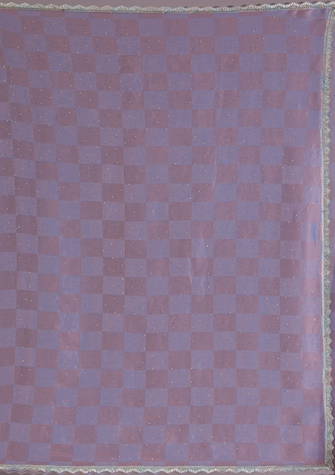 Lavender Stonework Semi Crepe Saree