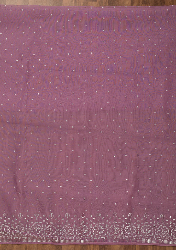 Lavender Stonework Tissue Unstitched Salwar Suit