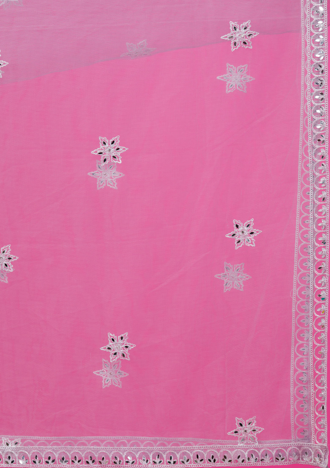 Lavender Threadwork Georgette Readymade Lehenga-Koskii