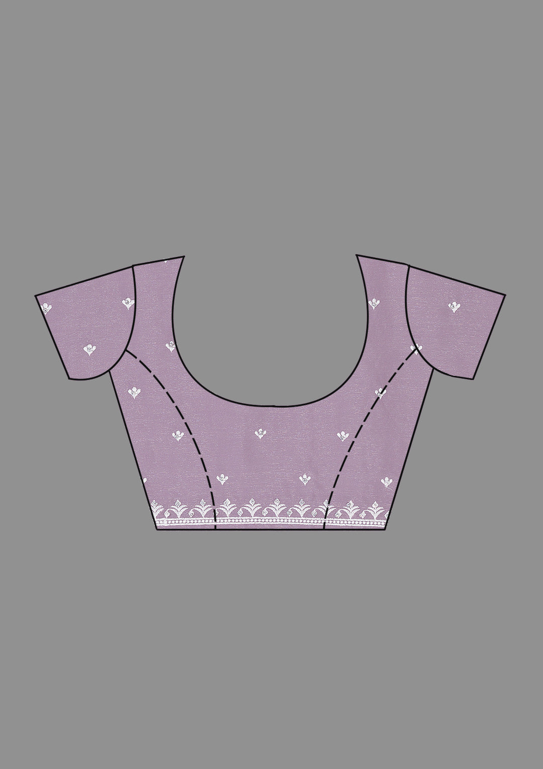 Lavender Threadwork Georgette Saree