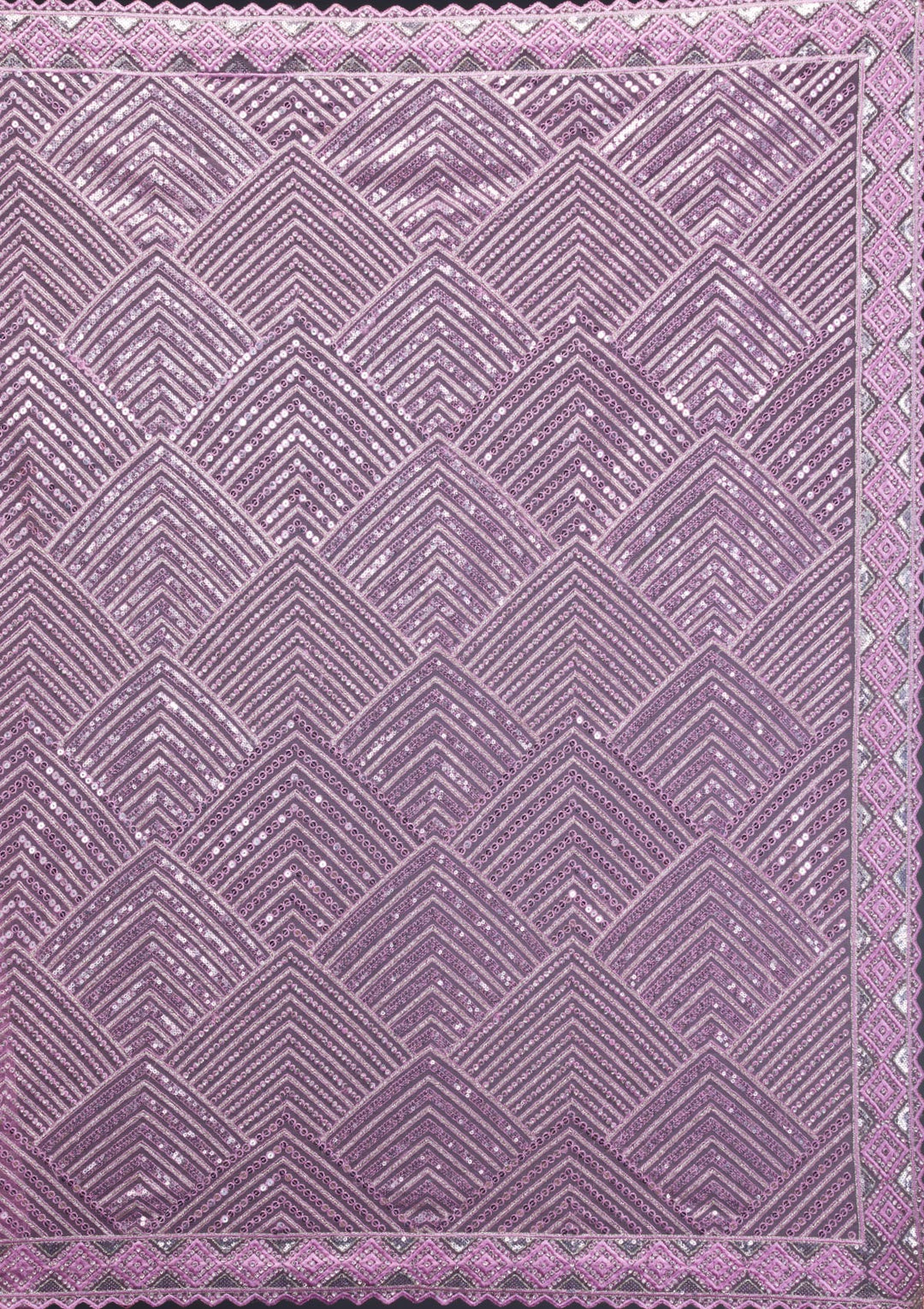 Lavender Threadwork Net Saree