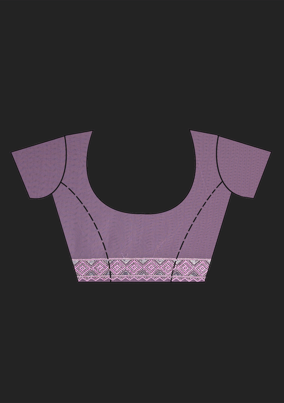 Lavender Threadwork Net Saree