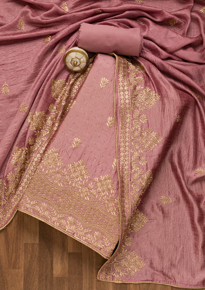 handloom-suit-beautiful-pure-banarasi-chanderi-silk -zari-weaved-with-brush-print-suit-with-chanderi-silk -weaved-with-brush-print-dupatta-all-soft-silky-fabric - kuta