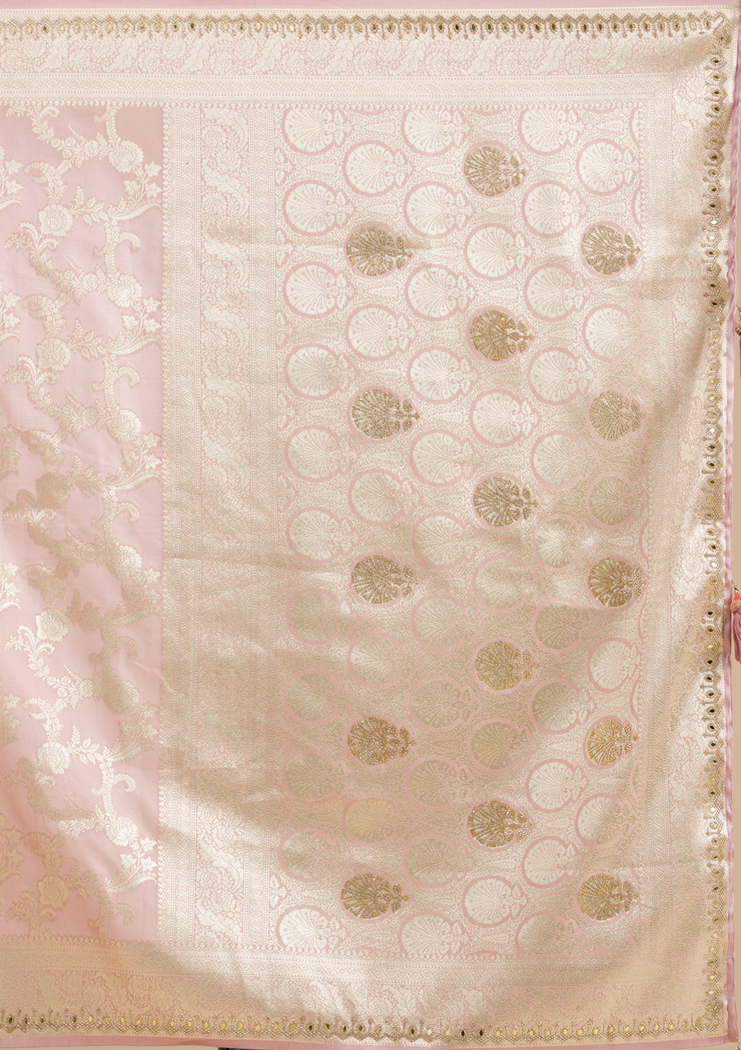 Lavender Zariwork Banarasi Silk Saree