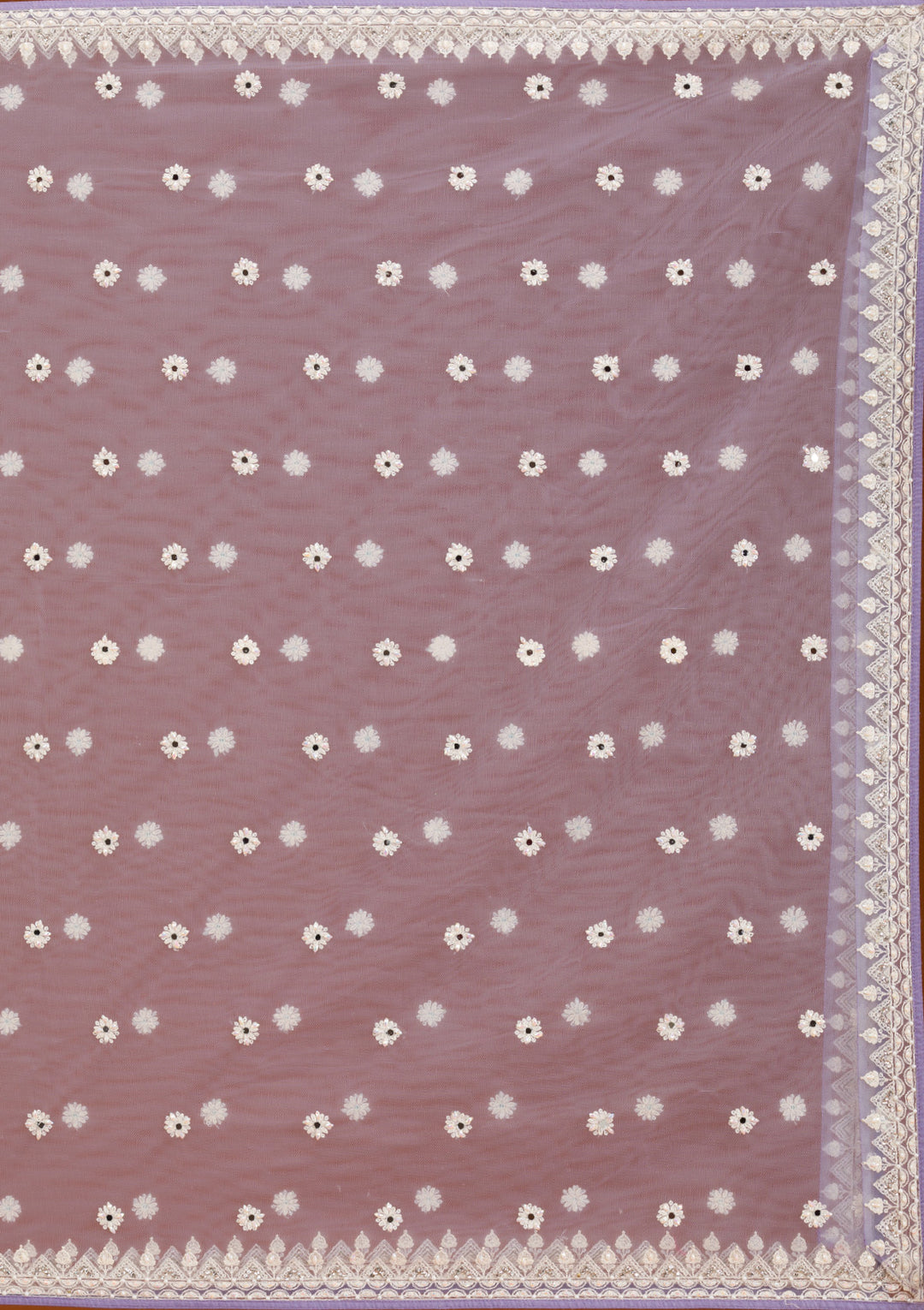 Lavender Zariwork Net Readymade Lehenga