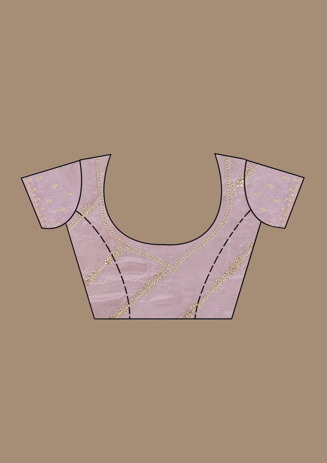 Lavender Zariwork Organza Saree