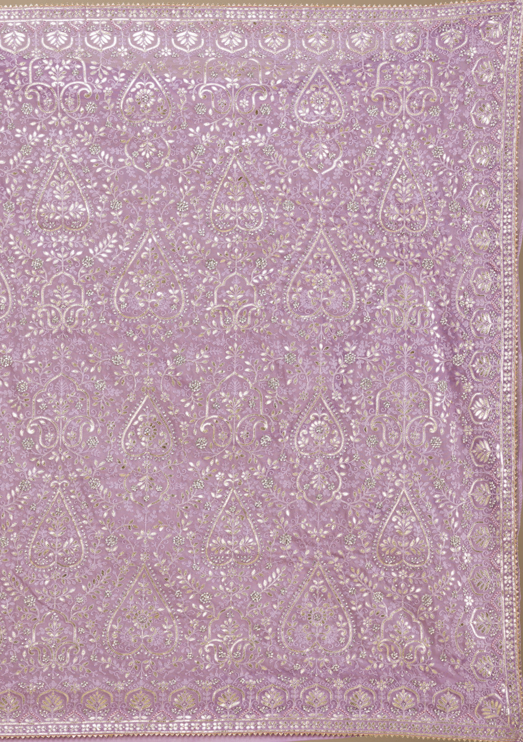 Lavender Zariwork Organza Saree