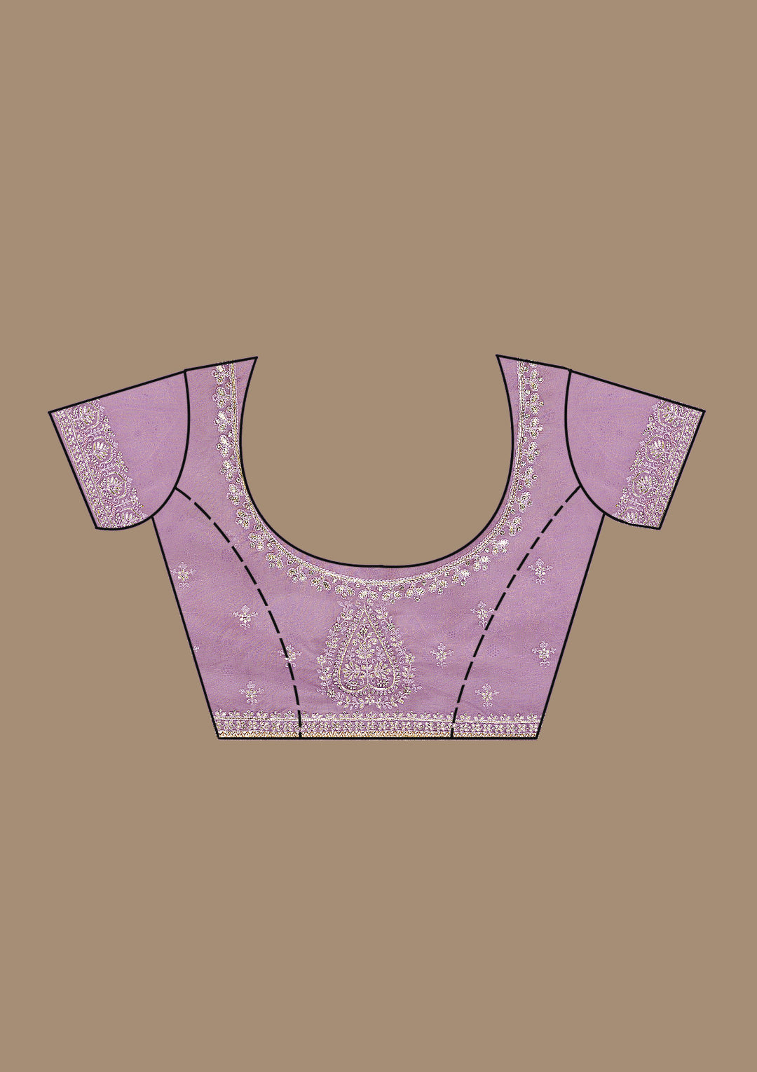 Lavender Zariwork Organza Saree