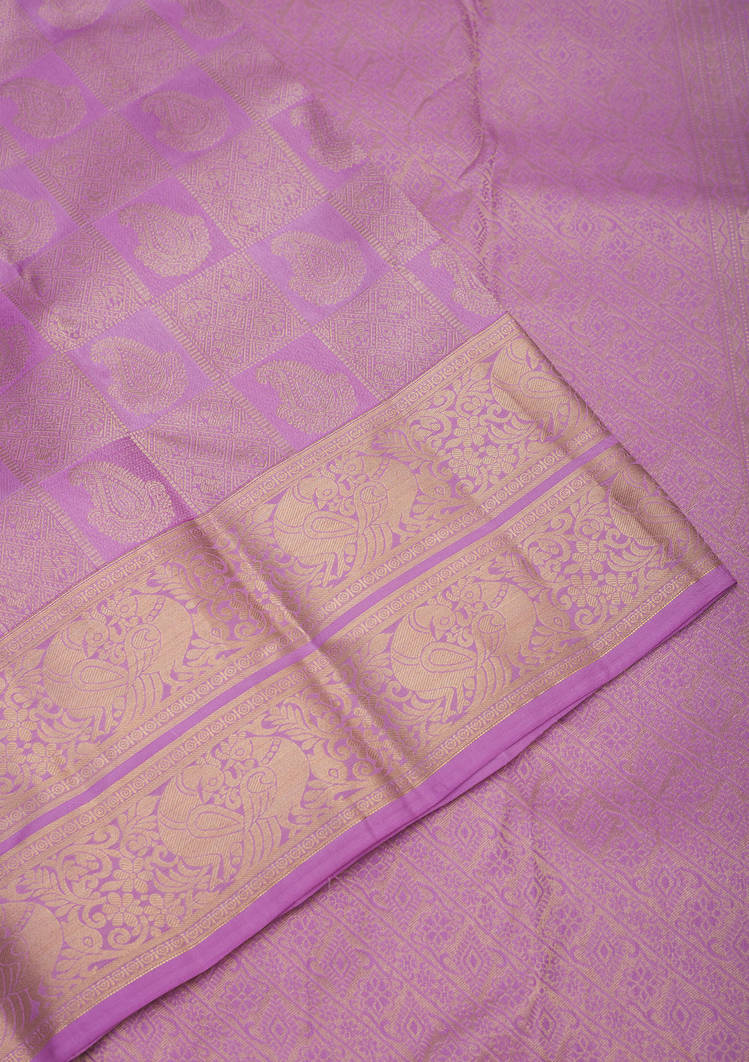 Lavender Zariwork Pure Silk Saree