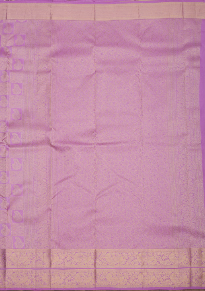Lavender Zariwork Pure Silk Saree