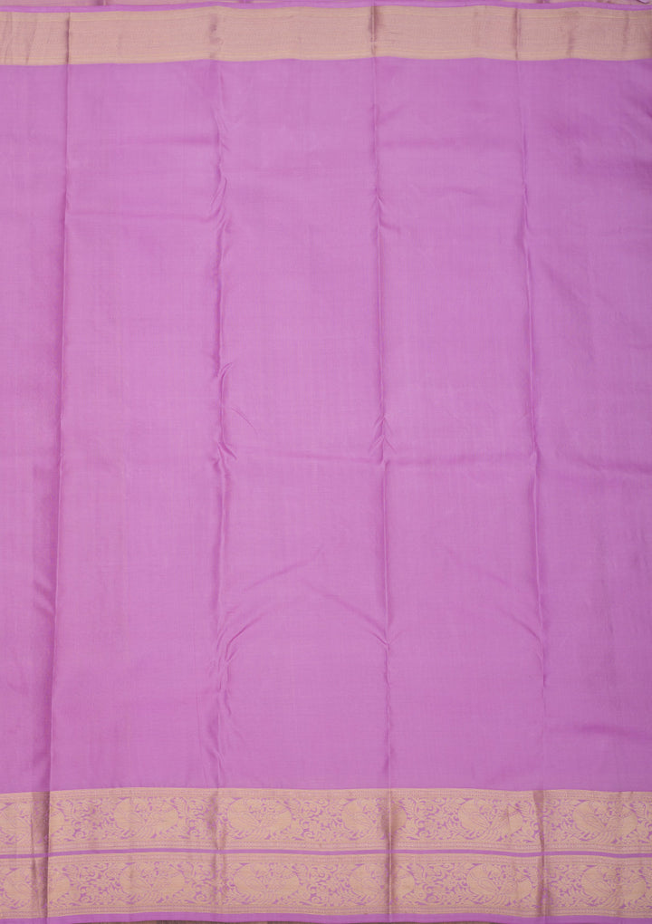 Lavender Zariwork Pure Silk Saree