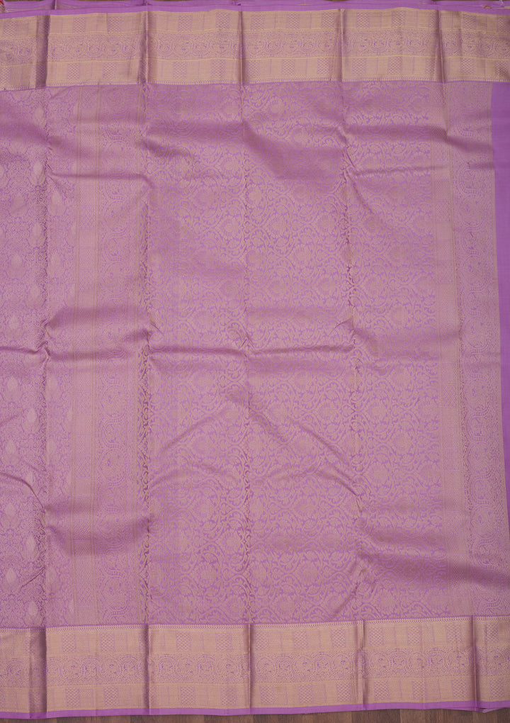 Lavender Zariwork Pure Silk Saree
