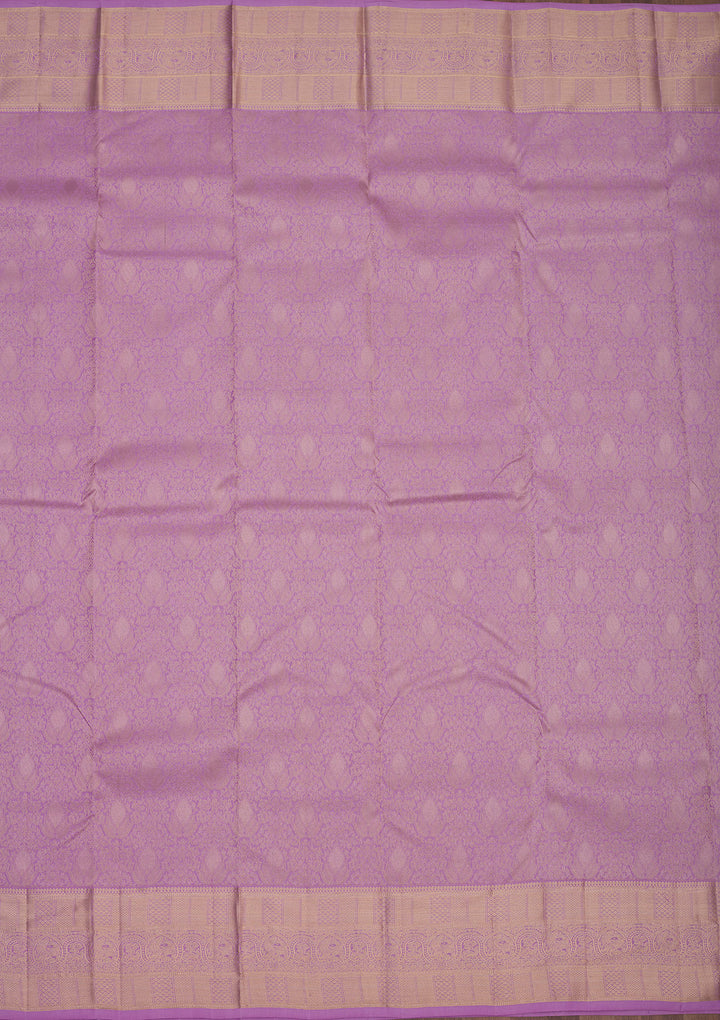 Lavender Zariwork Pure Silk Saree