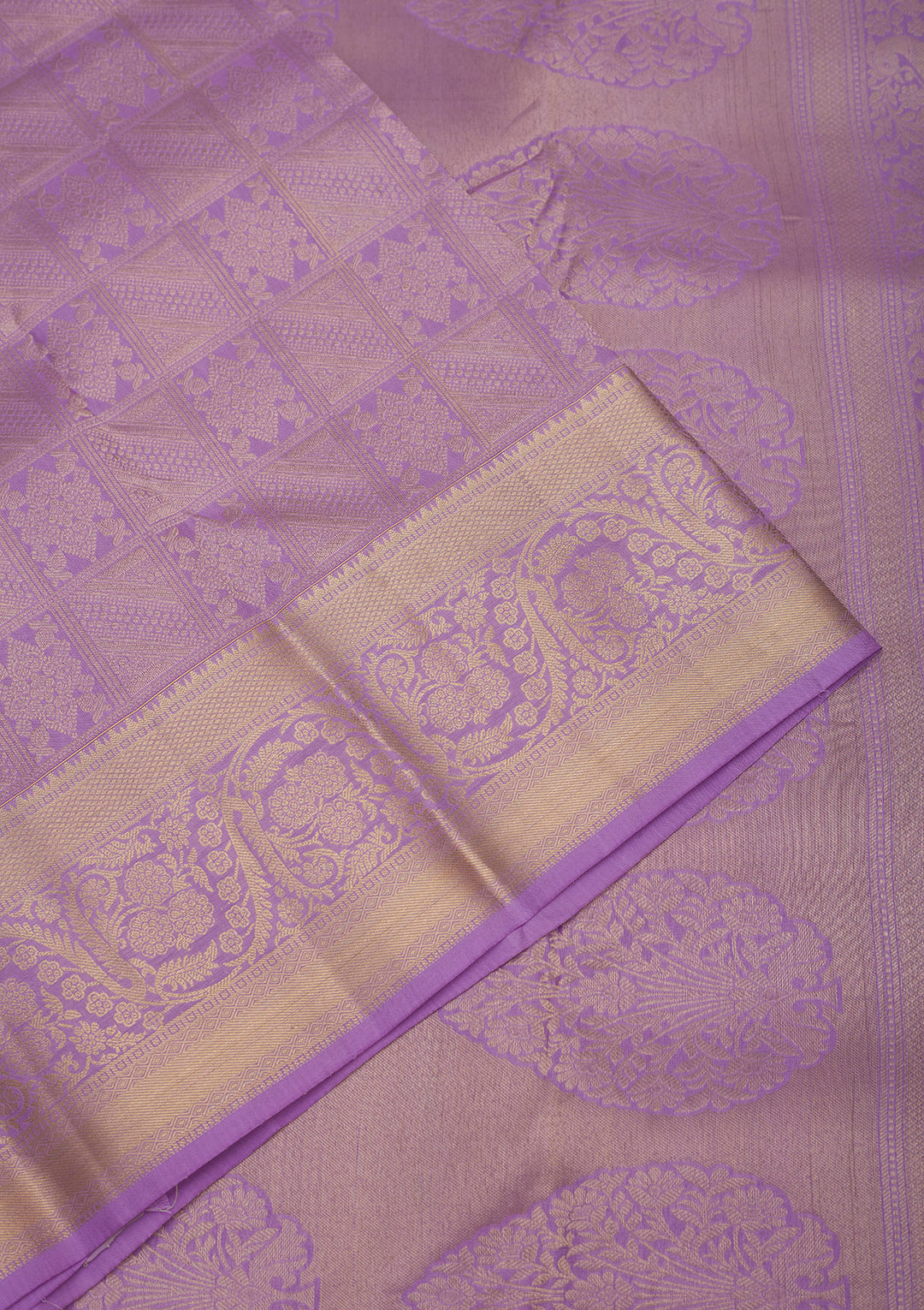 Lavender Zariwork Pure Silk Saree