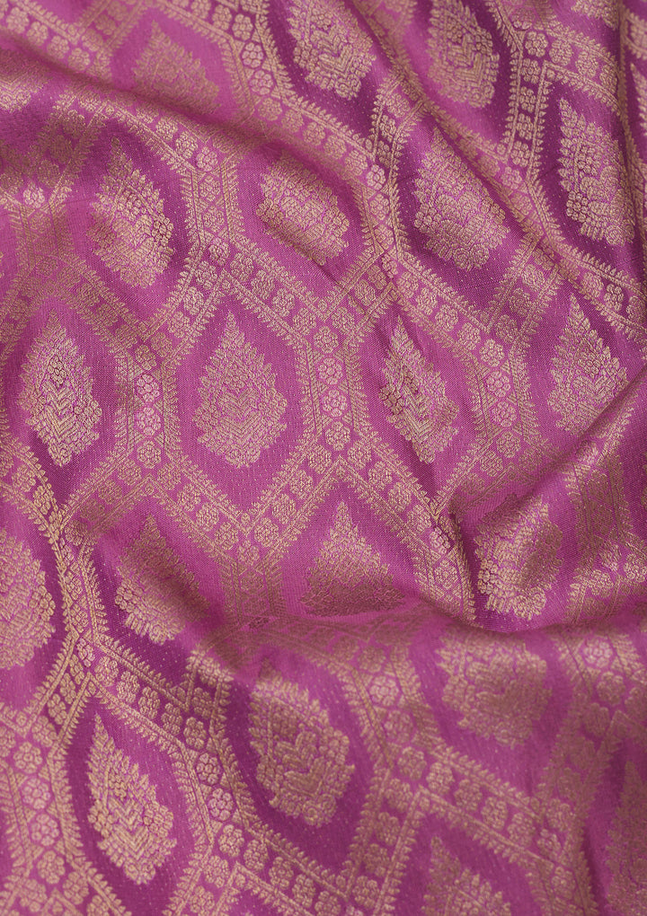 Lavender Zariwork Pure Silk Saree