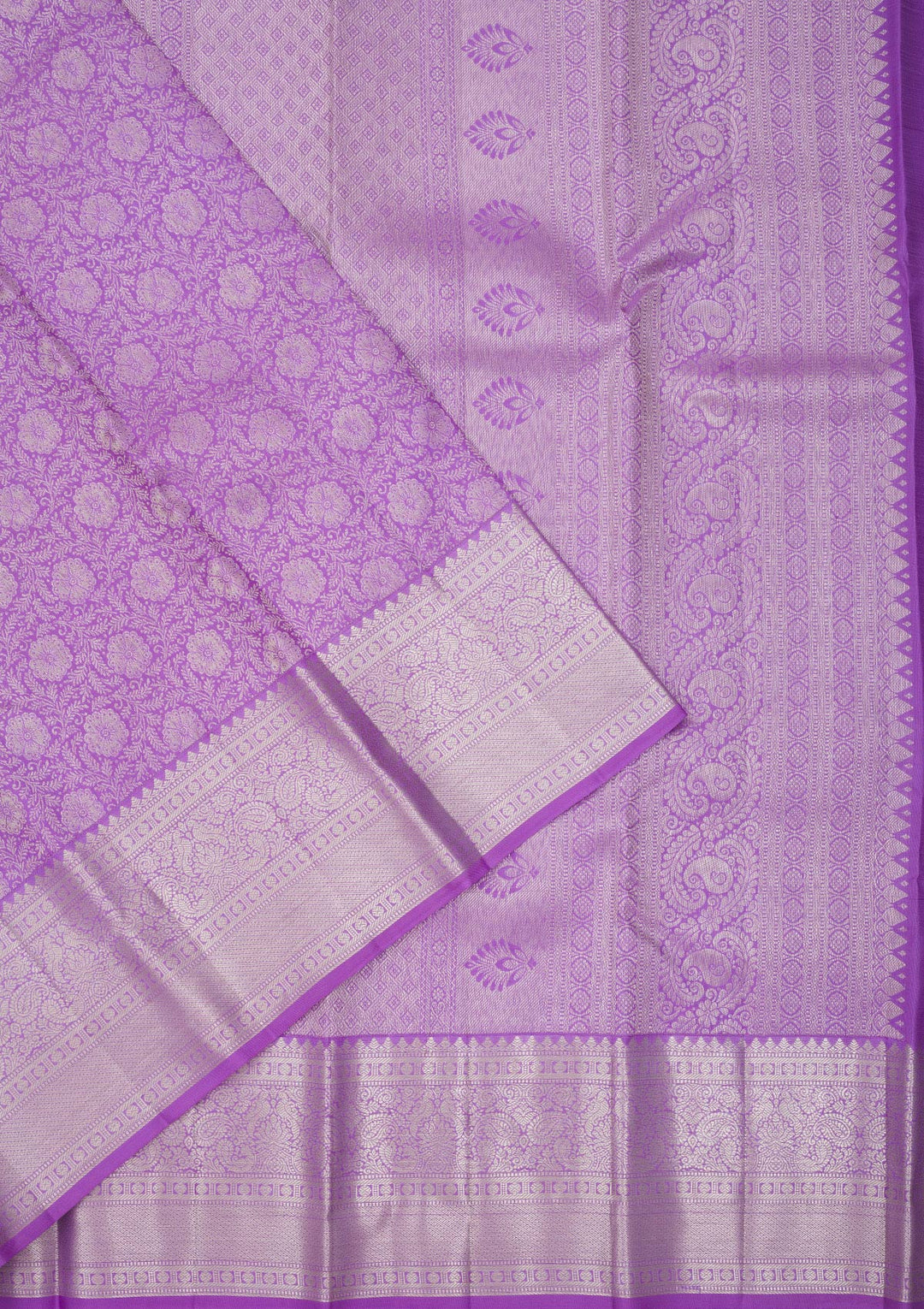 Lavender Zariwork Pure Silk Saree
