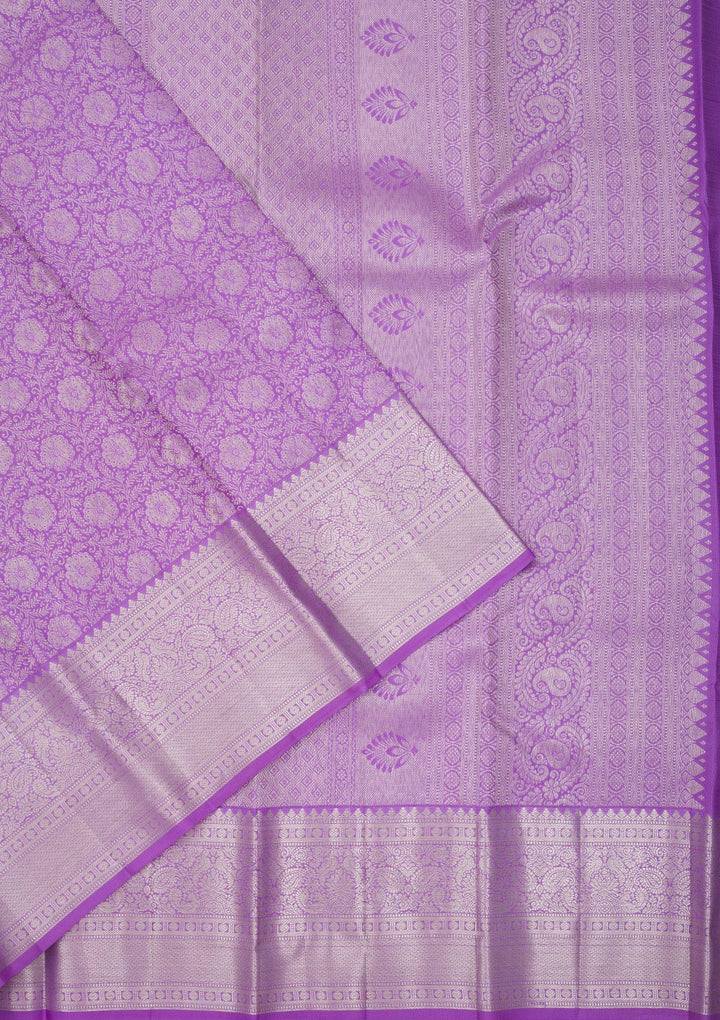 Lavender Zariwork Pure Silk Saree