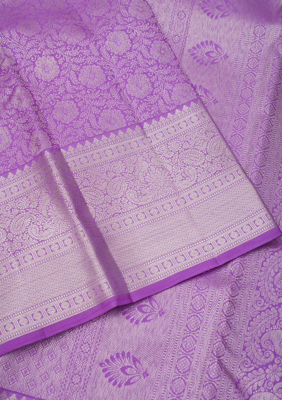 Lavender Zariwork Pure Silk Saree