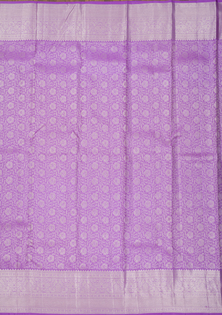 Lavender Zariwork Pure Silk Saree