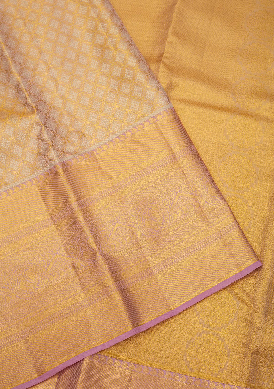 Lavender Zariwork Pure Silk Saree