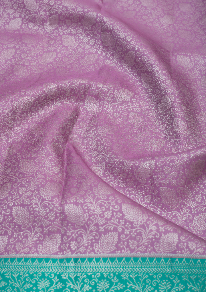 Lavender Zariwork Pure Silk Saree