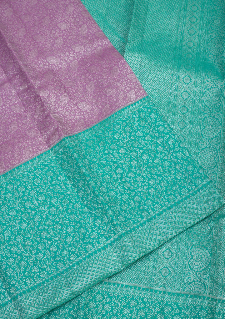 Lavender Zariwork Pure Silk Saree