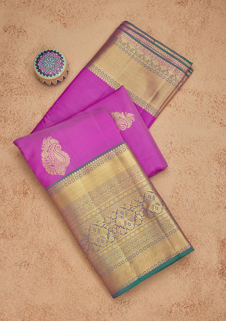 Lavender Zariwork Pure Silk Saree