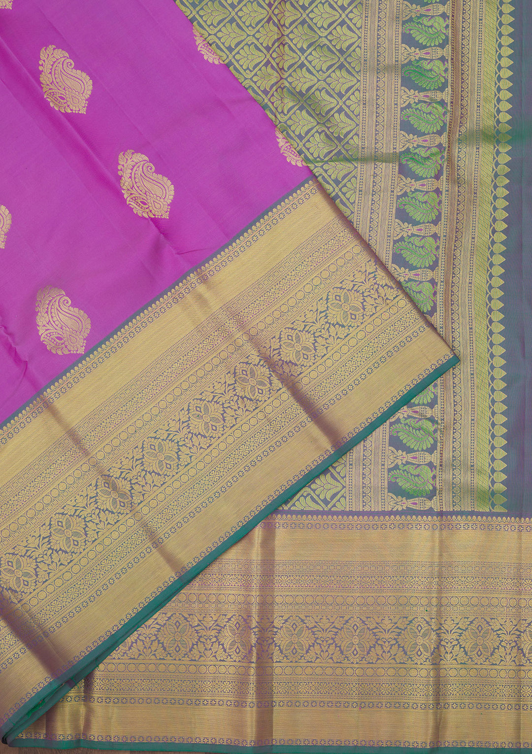 Lavender Zariwork Pure Silk Saree