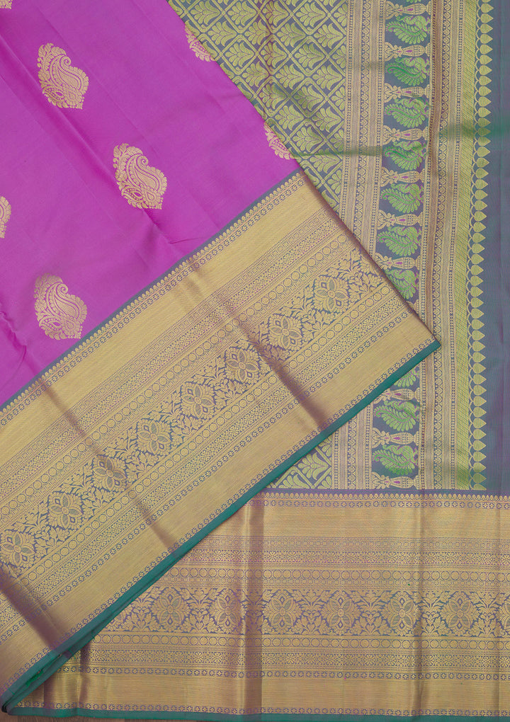 Lavender Zariwork Pure Silk Saree