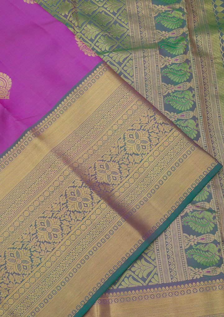 Lavender Zariwork Pure Silk Saree