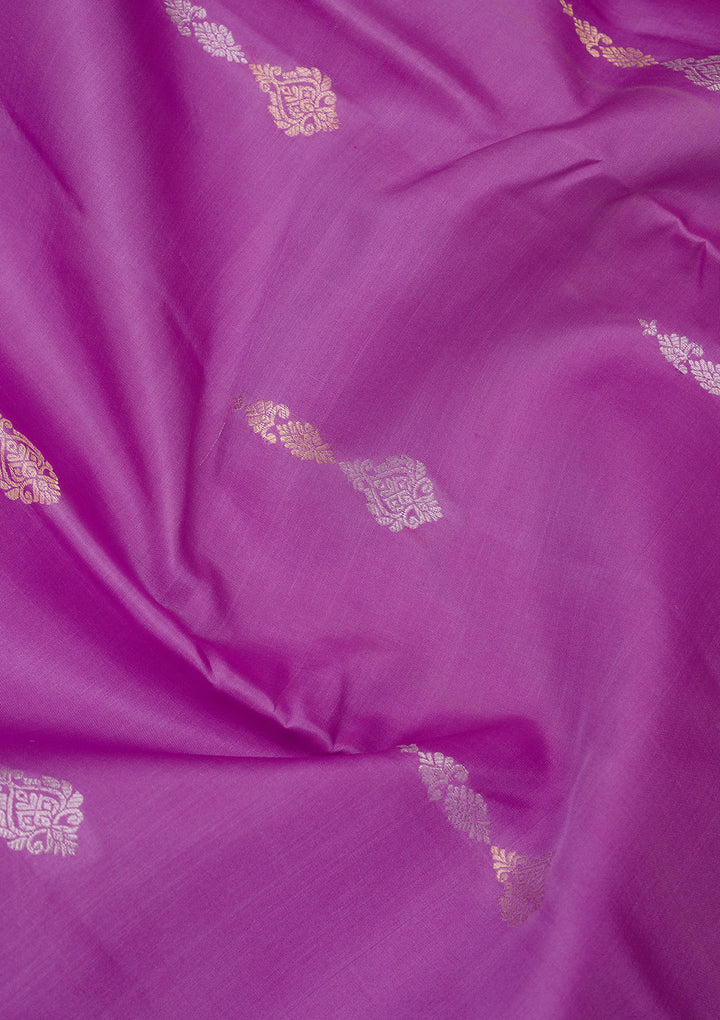 Lavender Zariwork Pure Silk Saree