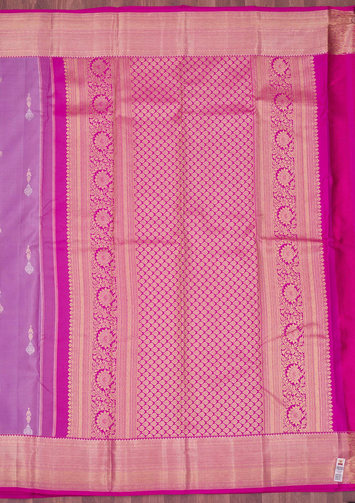 Lavender Zariwork Pure Silk Saree