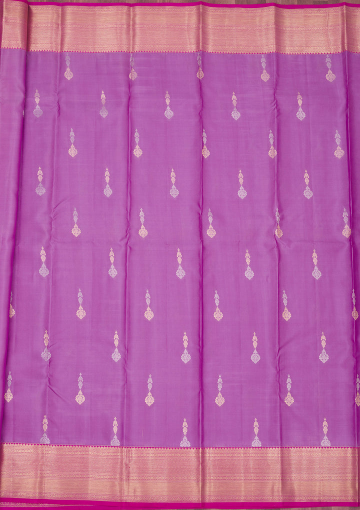 Lavender Zariwork Pure Silk Saree