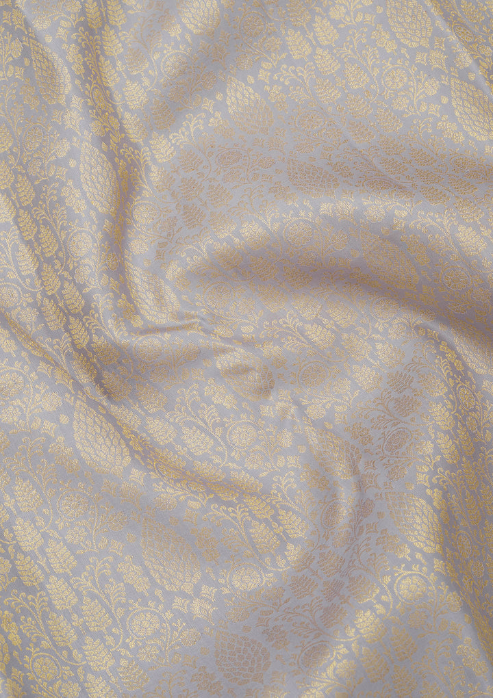 Lavender Zariwork Pure Silk Saree