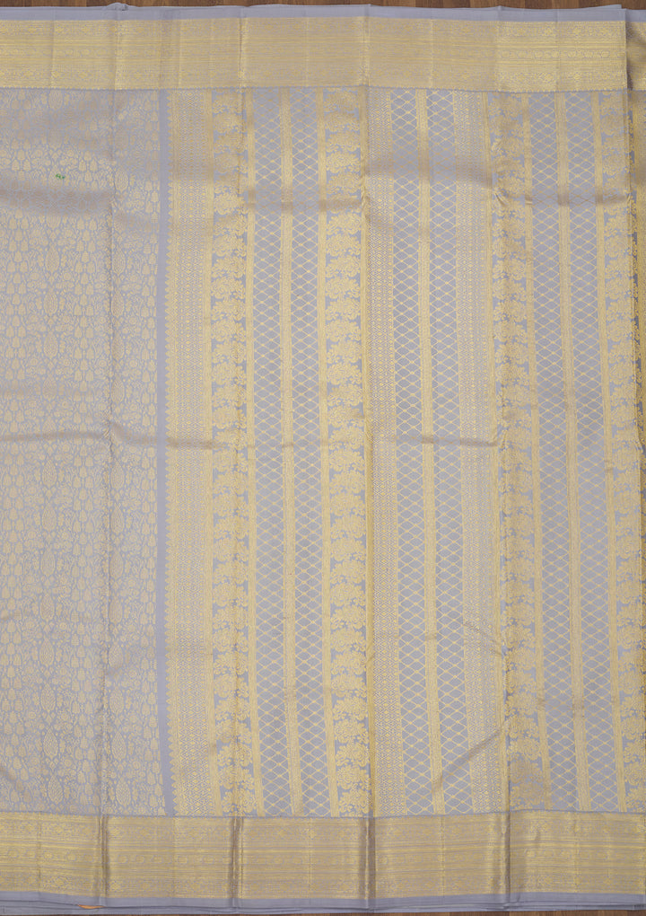 Lavender Zariwork Pure Silk Saree