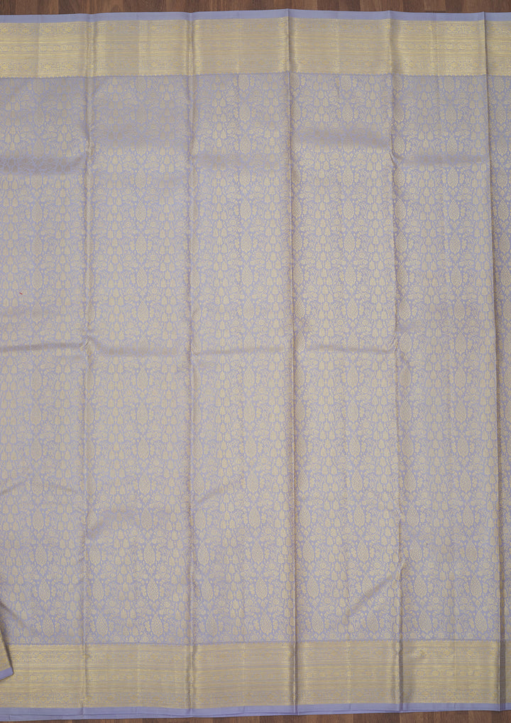 Lavender Zariwork Pure Silk Saree