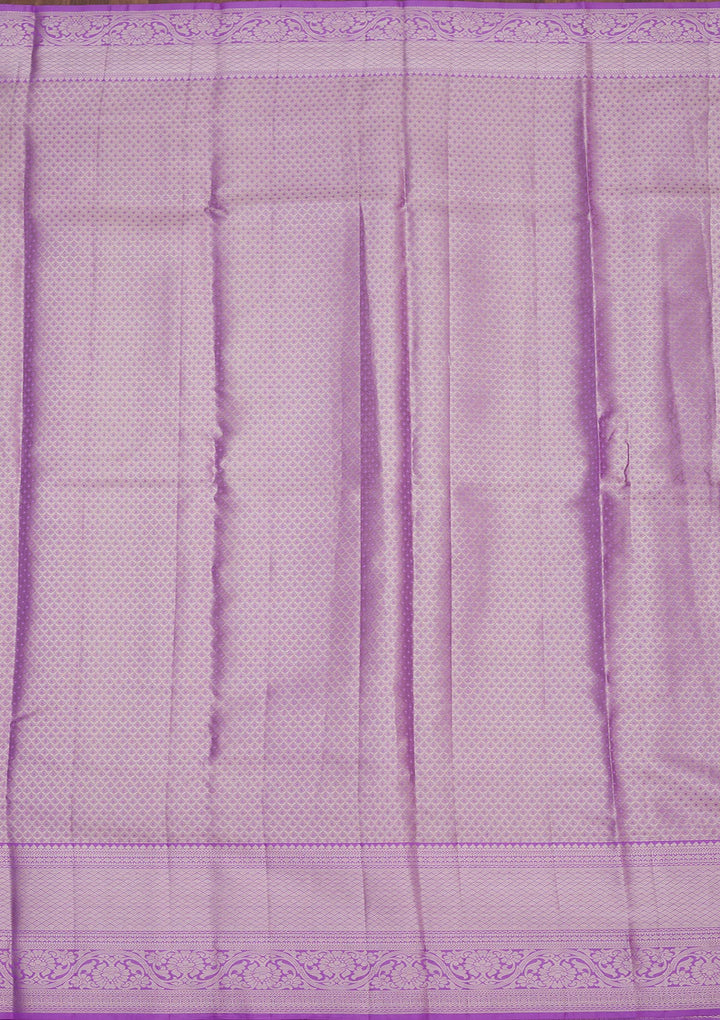 Lavender Zariwork Pure Silk Saree
