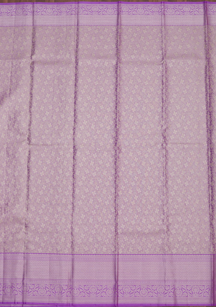 Lavender Zariwork Pure Silk Saree