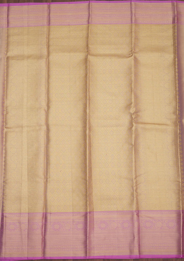 Lavender Zariwork Pure Silk Saree