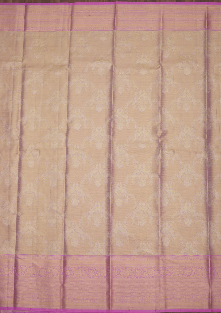 Lavender Zariwork Pure Silk Saree