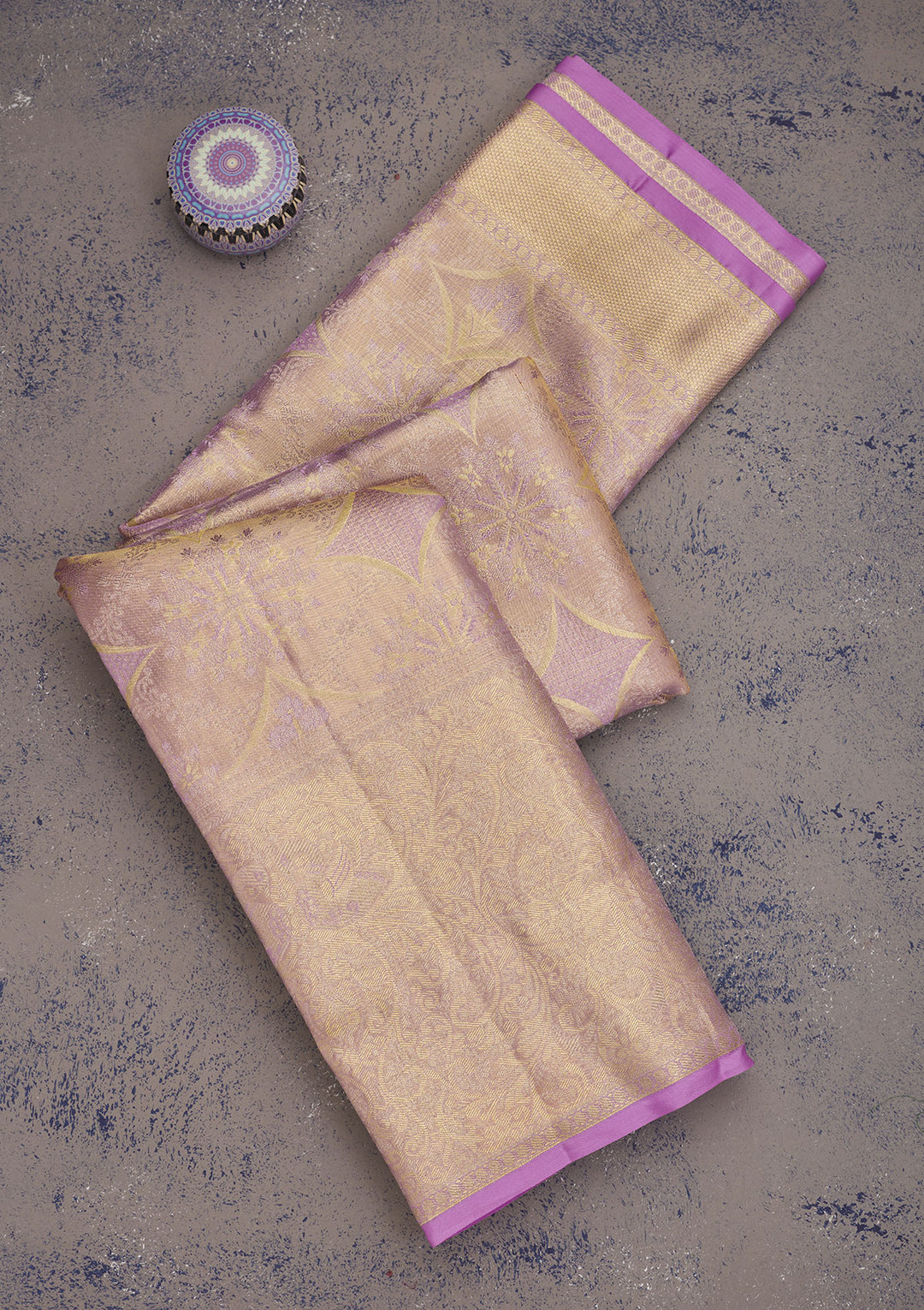 Lavender Zariwork Pure Silk Saree