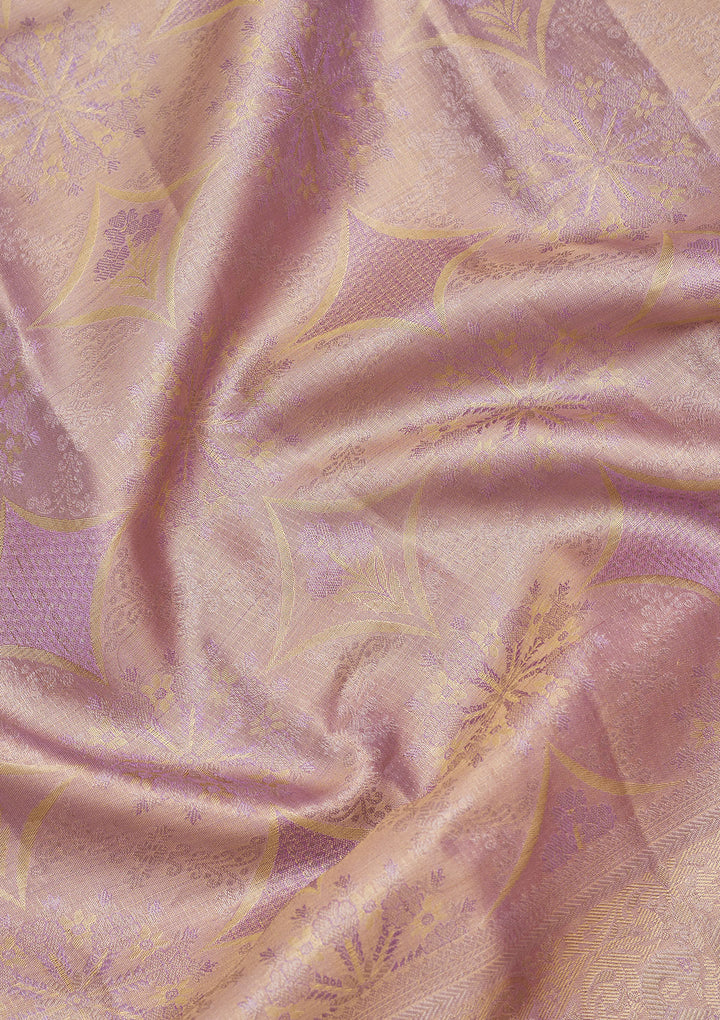 Lavender Zariwork Pure Silk Saree