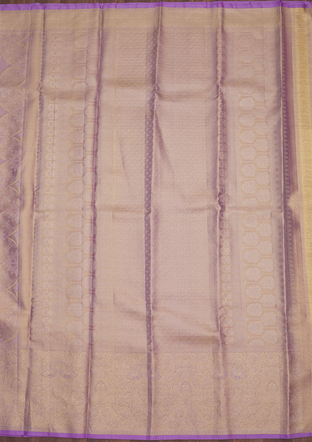 Lavender Zariwork Pure Silk Saree