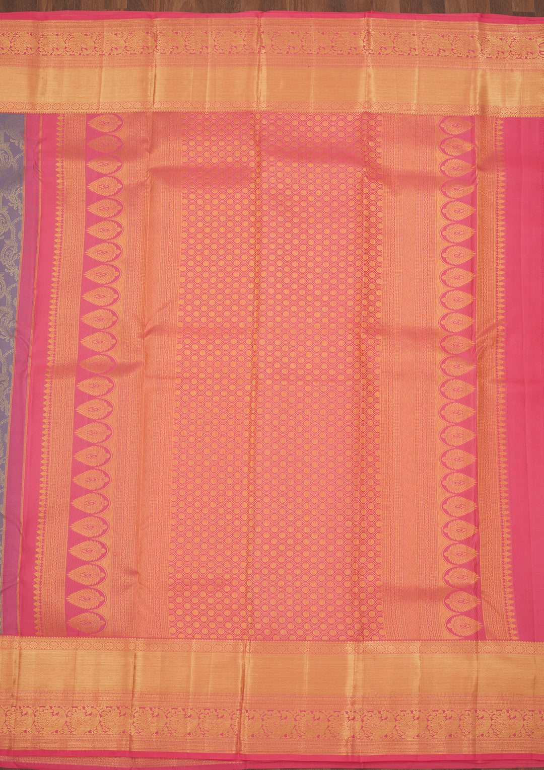 Lavender Zariwork Pure Silk Saree