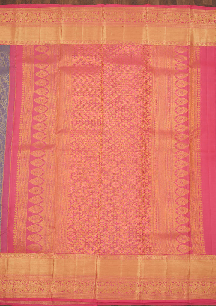 Lavender Zariwork Pure Silk Saree