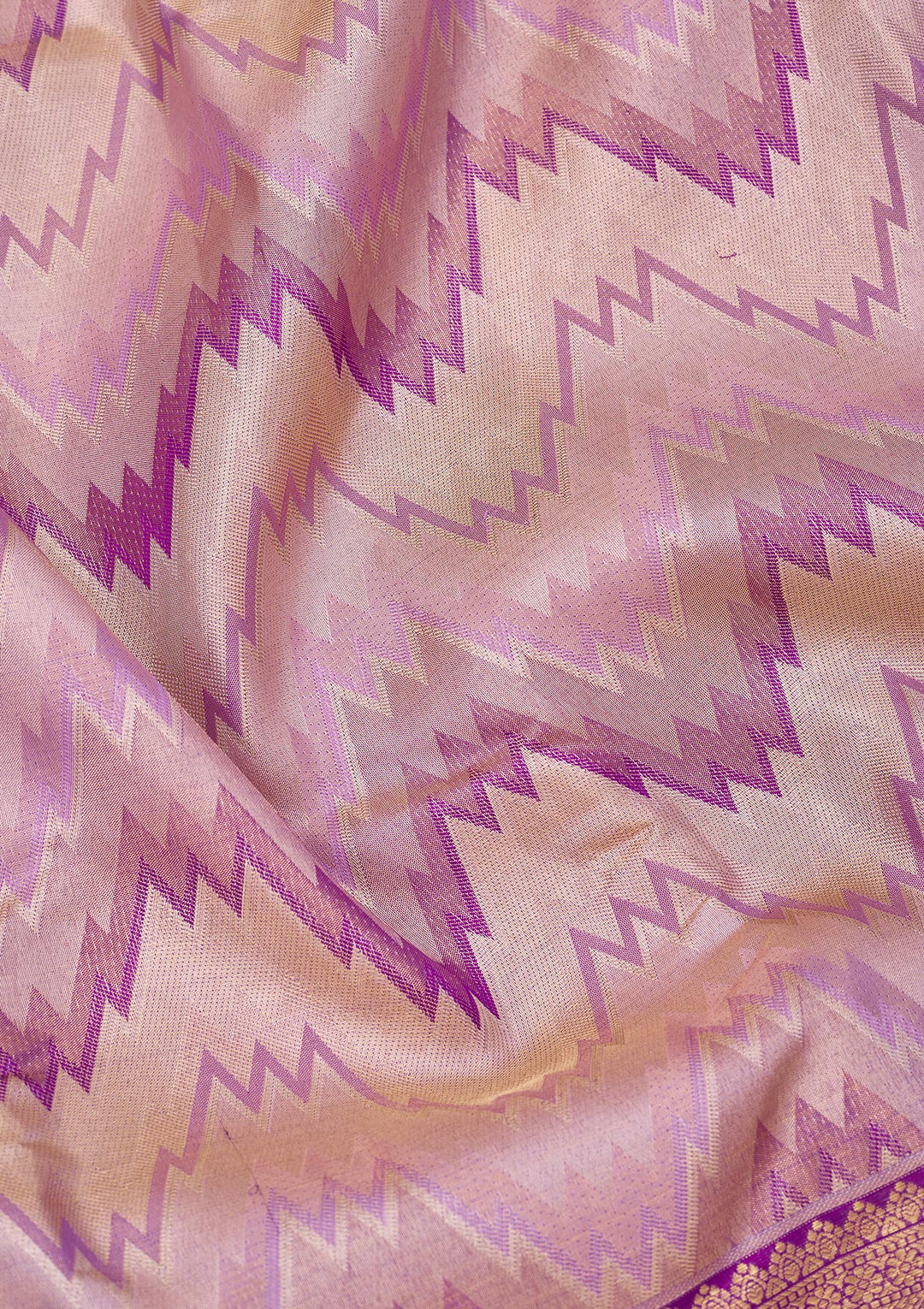 Lavender Zariwork Pure Silk Saree